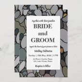 石の小石の自然結婚 招待状 (正面/裏面)