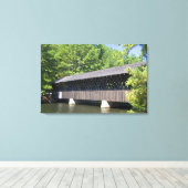 石の山で覆われた橋の石 キャンバスプリント (インサイチュ (ウッドフロア))