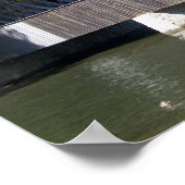 石の山で覆われた橋の石 ポスター (角)