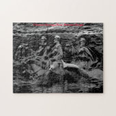 石の山グルジア。クリスマスグリーティング ジグソーパズル (横)