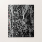 石の山グルジア。クリスマスグリーティング ジグソーパズル (縦)