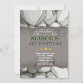 石の岩の誕生日テーマ招待状 招待状 (正面)