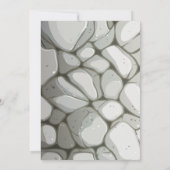 石の岩の誕生日テーマ招待状 招待状 (裏面)