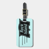 石の島の鉄道速度のロゴ ラゲッジタグ (正面縦)