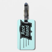 石の島の鉄道速度のロゴ ラゲッジタグ (裏面縦)