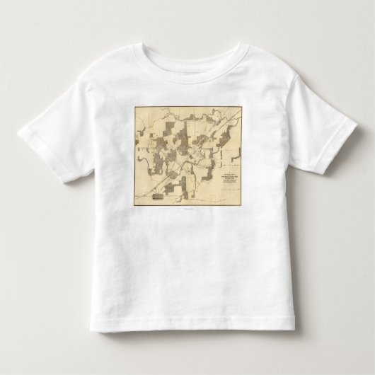 石の川の戦い-内戦パノラマ式の2 トドラーTシャツ (正面)