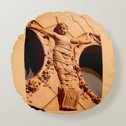 石の市民 – 花崗岩のベビーの揺れる服 ラウンドクッション (正面)