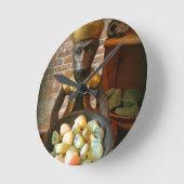 石の店猿 ラウンド壁時計 (傾斜)