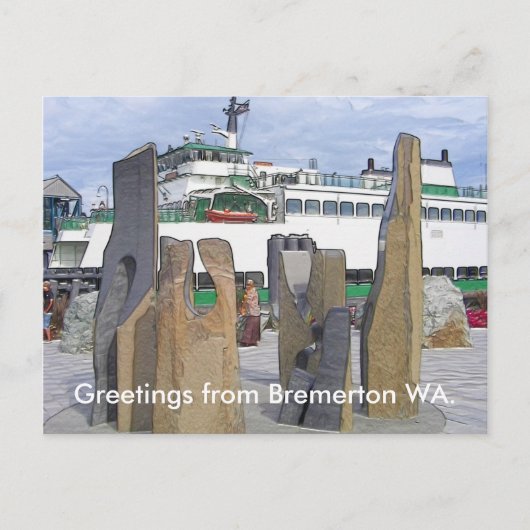 石の彫刻 ポストカード (正面)