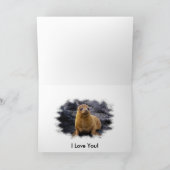 石の愛らしくかわいいアザラシの子犬 カード (内部)