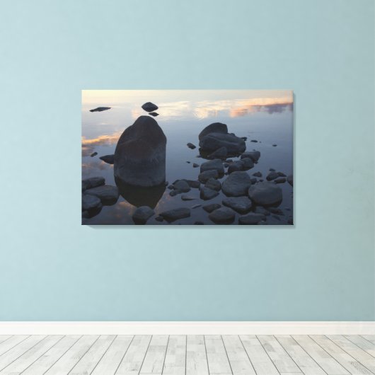 石の日没CC0312 キャンバスプリント (インサイチュ (ウッドフロア))