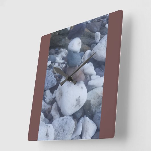 石の柱 スクエア壁時計 (傾斜)