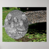 石の橋の自然フレーム独自の写真を作成 ポスター (正面)