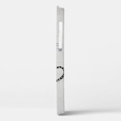 石の灰色でぼろぼろの黒猫 Case-Mate iPhoneケース (裏面 / 左)