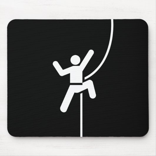 石の登山のピクトグラムのマウスパッド マウスパッド (正面)