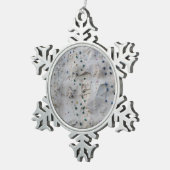 石の登山の壁 スノーフレークピューターオーナメント (右)