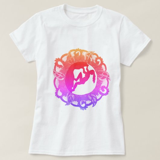 石の登山の禅の女の子 Tシャツ (デザイン正面)