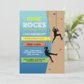 石の登山の誕生会の壁の登山の招待 招待状 (スタンド正面)