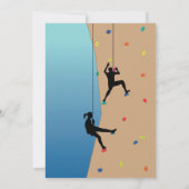 石の登山の誕生会の壁の登山の招待 招待状 (裏面)