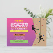 石の登山の誕生会の登山の壁の招待 招待状 (スタンド正面)