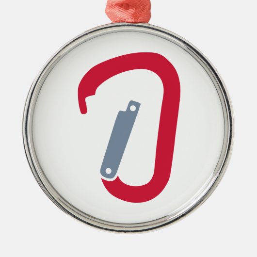 石の登山のcarabiner メタルオーナメント (正面)