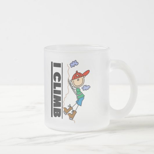 石の登山のTシャツおよびギフト フロストグラスマグカップ (右)