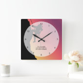 石の登山 スクエア壁時計 (ホーム)