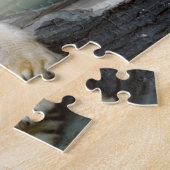 石の白い白くまのハンター ジグソーパズル (側面)