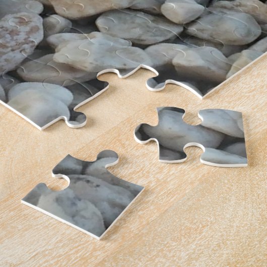 石の石のビーチの小石 ジグソーパズル (側面)