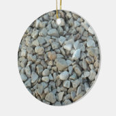 石の石のビーチの小石 セラミックオーナメント (左)