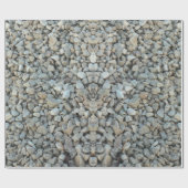 石の石のビーチの小石 ラッピングペーパー (フラット)