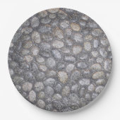 石の石の小石自然 ペーパープレート (正面)