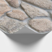 石の石垣の背景 ラッピングペーパー (角)