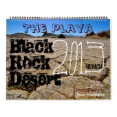 石の砂漠のPlayaの黒いカレンダー2013-2014年 カレンダー (カバー)