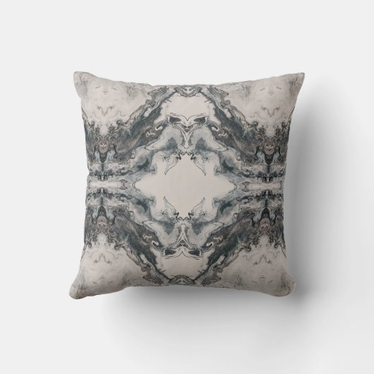 石の神話が生まれる - シンメトリック ダークスケープ クッション (裏面)