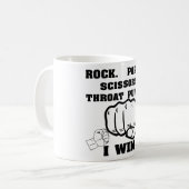 石の私が勝つペーパーはさみの喉の穿孔器 コーヒーマグカップ (正面左)