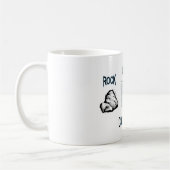 石の紙はチャンピオンを切ります コーヒーマグカップ (左)