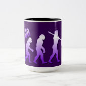 石の紫色のロゴのマグの進化の石 ツートーンマグカップ (中央)