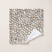 石の経路グレー石畳通り歩道 バスタオルセット (ウォッシュタオル)