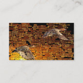 石の背景に荒野サンセットアヒル 名刺 (裏面)