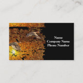 石の背景に荒野サンセットアヒル 名刺 (正面)