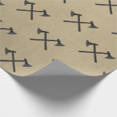 石の背景の黒い軸 ラッピングペーパー (角)