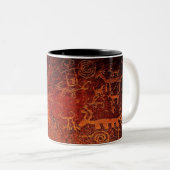 石の芸術の大きいコーヒー・マグ ツートーンマグカップ (正面右)
