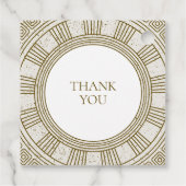 石の要素を使った古代ローマの誕生日パーティー フェイバータグ (裏面)