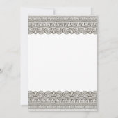 石の要素を使用したギリシャ トーガ招待状 招待状 (裏面)