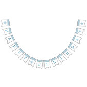 石の要素を持つブルーギリシャのトガバースデーパーティー バンティングフラッグ (全)