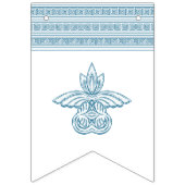 石の要素を持つブルーギリシャのトガバースデーパーティー バンティングフラッグ (第1の旗)