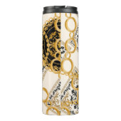 石の金ゴールド鎖に継ぎ目大切のない模様  タンブラー (裏面)