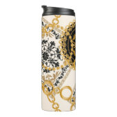 石の金ゴールド鎖に継ぎ目大切のない模様  タンブラー (回転右)