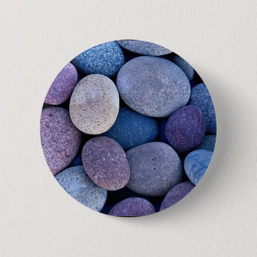 石の青い岩 缶バッジ (正面)